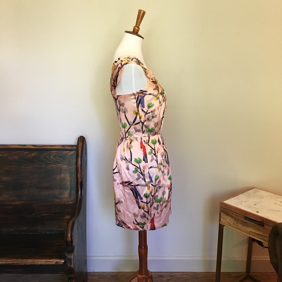 🎉 United Bamboo Silk Pleated Floral Dress - Picture 3 of 6